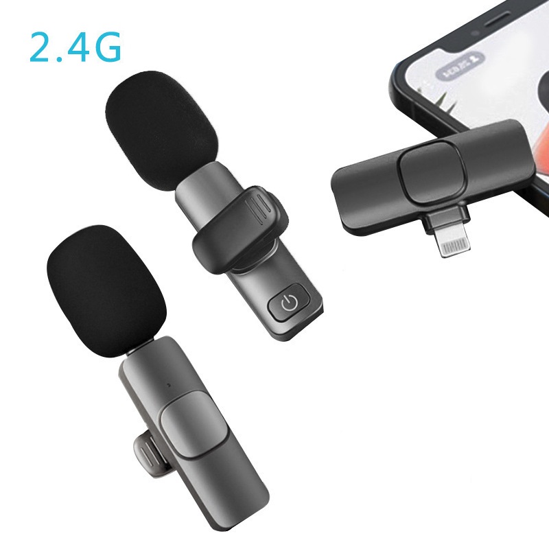 Micro cài áo không dây K9 dùng cho điện thoại Android và Iphone thu âm lọc tiếng ồn tốt