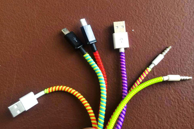 Dây quấn cáp điện thoại 2 màu