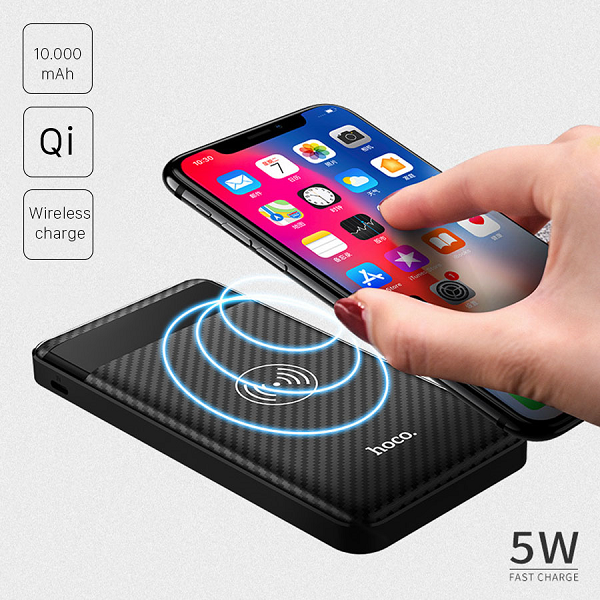 Pin dự phòng 10000 Mah hỗ trợ sạc không dây HOCO J11 [CHÍNH HÃNG]