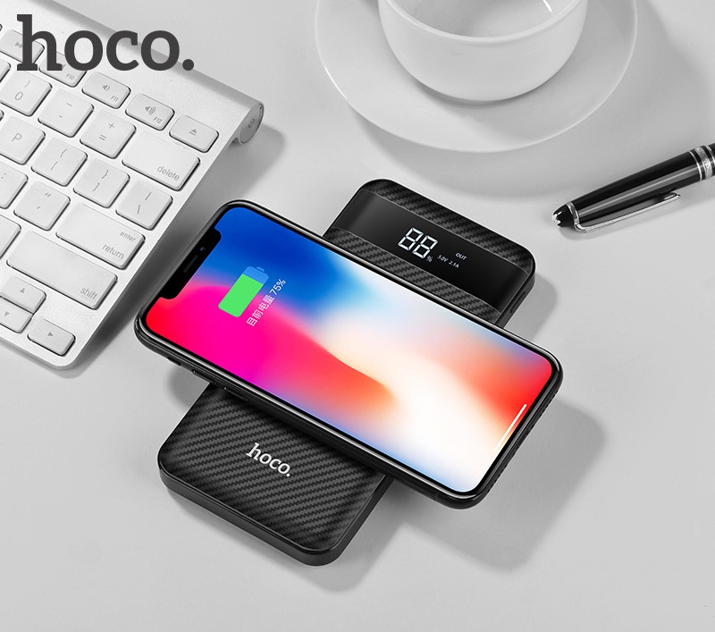 Pin dự phòng 10000 Mah hỗ trợ sạc không dây HOCO J11 [CHÍNH HÃNG]