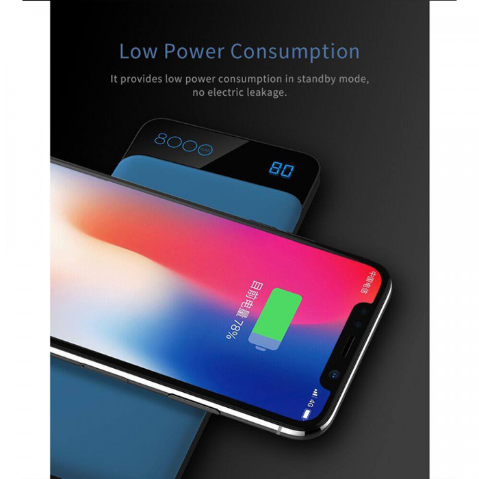 Pin dự phòng kiêm sạc không dây Rock space P39 8000 mAh