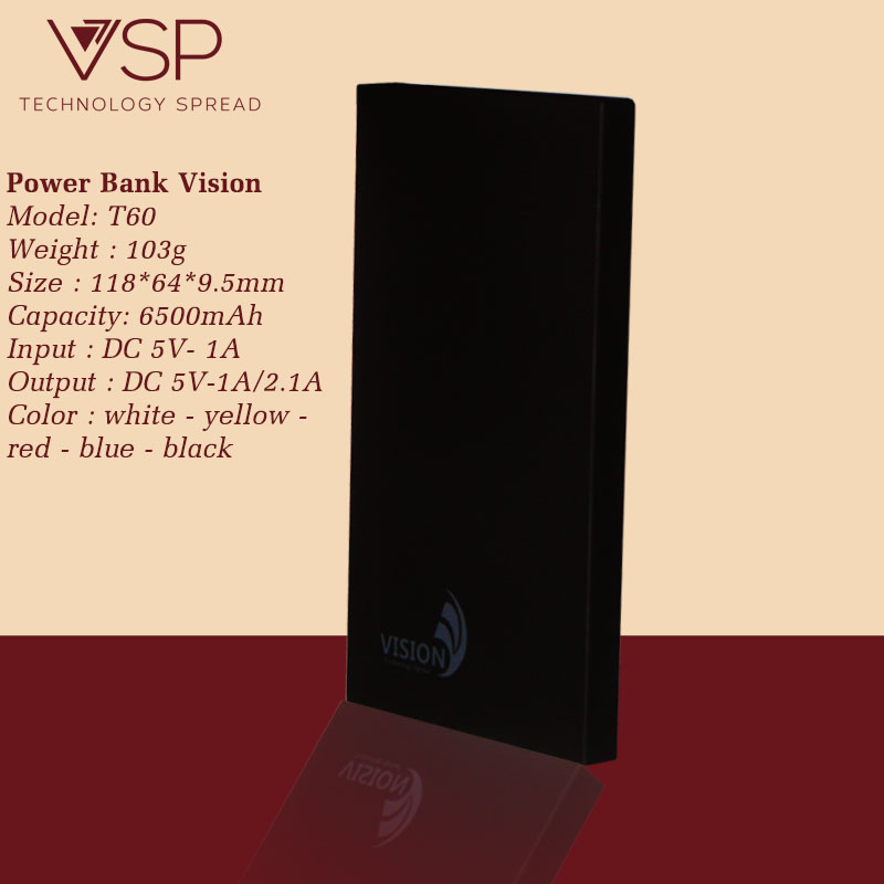 Pin sạc dự phòng VISION 6.500mah