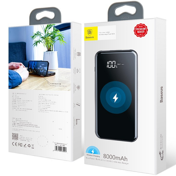 Sạc dự phòng không dây Baseus 8.000mAh chính hãng