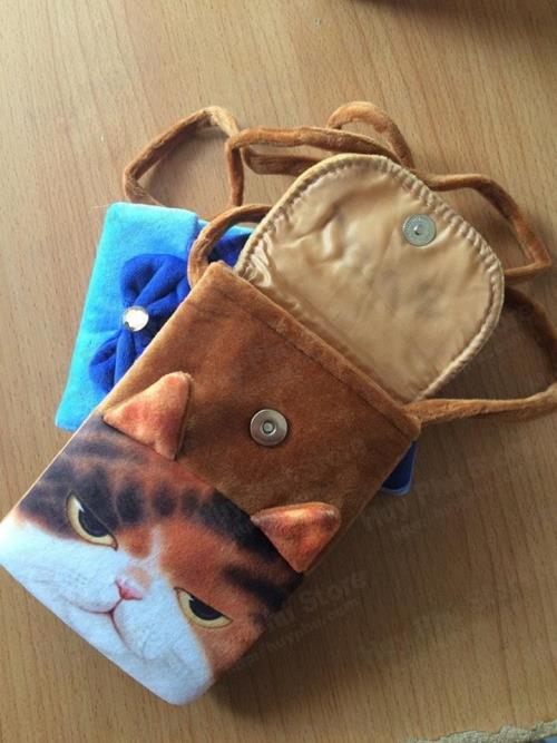 Túi Nhung Đựng Điện Thoại 3 Ngăn