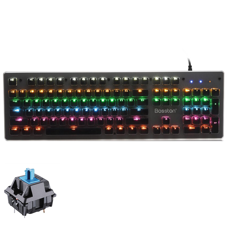 Bàn phím cơ Bosston MK930 chính hãng - Keycab trong suốt layout giống 916