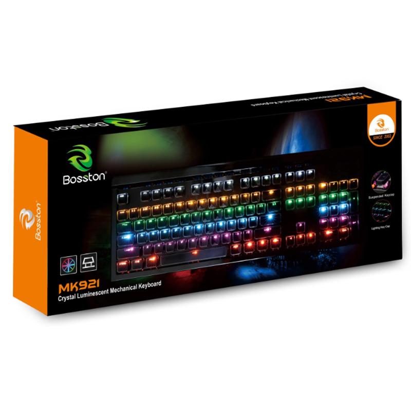 Bàn phím cơ Bosston MK 921 - 9 kiểu đèn Led có chống nước