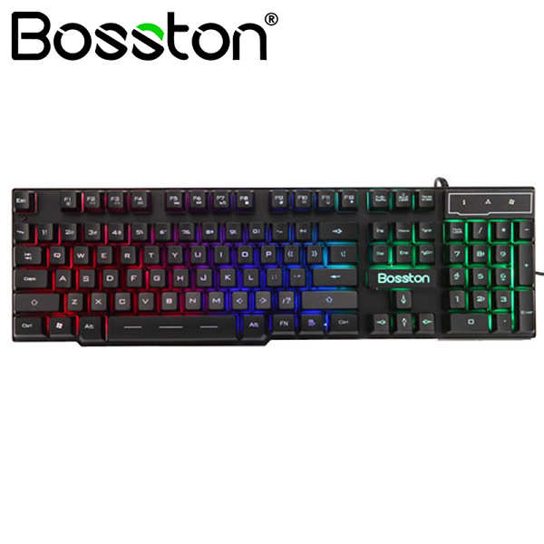 Bàn phím giả cơ  Bosston 808 led Usb 3 màu hiện đại