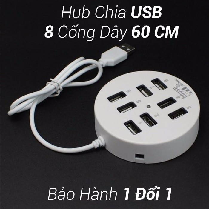 Hub USB 8port dây dài 60cm