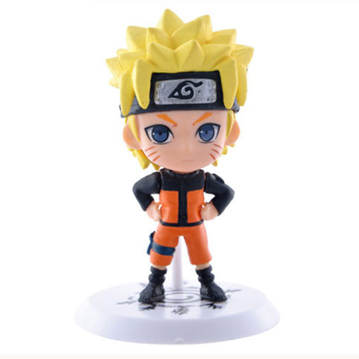 Bộ 6 tương nhân vật Naruto Chibi N3 - 7cm trang trí góc Gaming