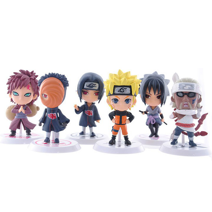 Bộ tượng Naruto chibi 6 nhân vật trang trí góc Gaming giá rẻ tại HCM
