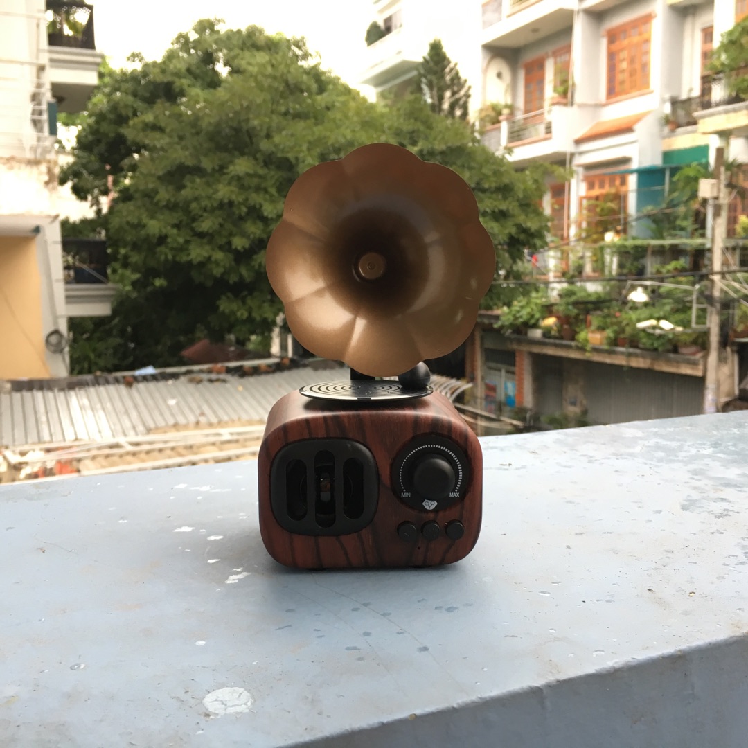Loa bluetooth cổ điển AS90 bằng gỗ - cao cấp âm thanh ấn tượng