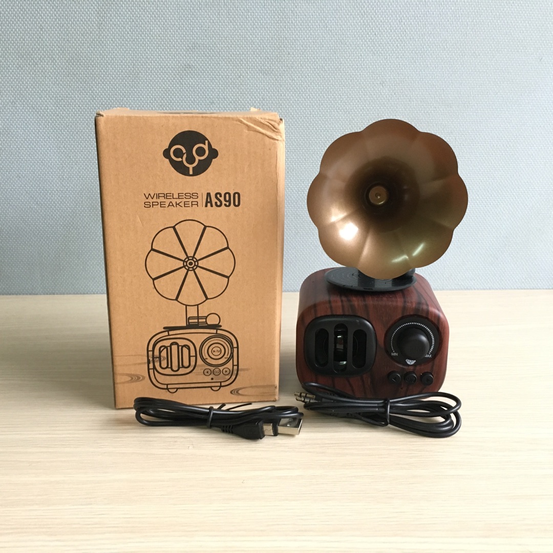 Loa bluetooth cổ điển AS90 bằng gỗ - cao cấp âm thanh ấn tượng