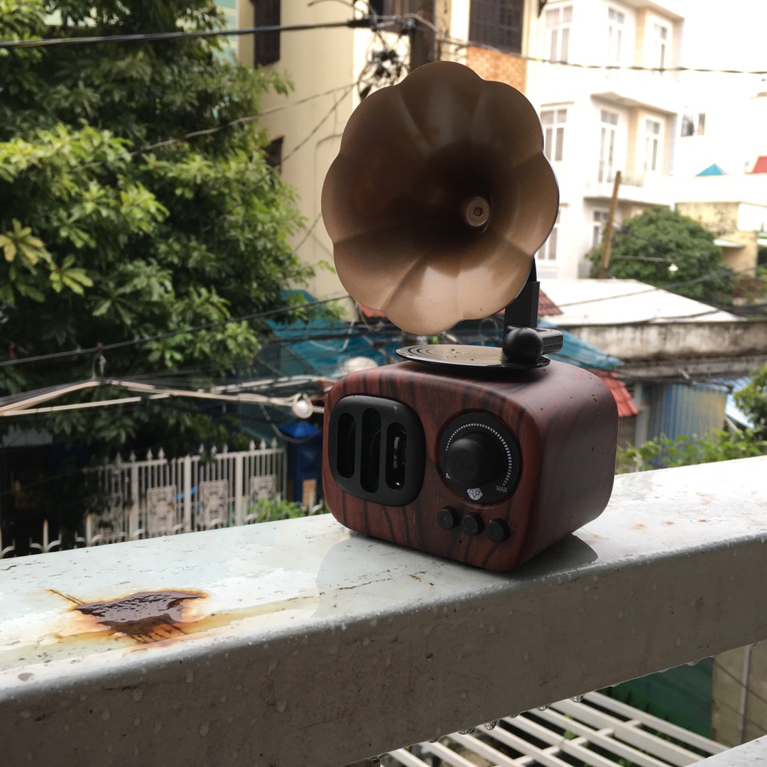 Loa bluetooth cổ điển AS90 bằng gỗ - cao cấp âm thanh ấn tượng