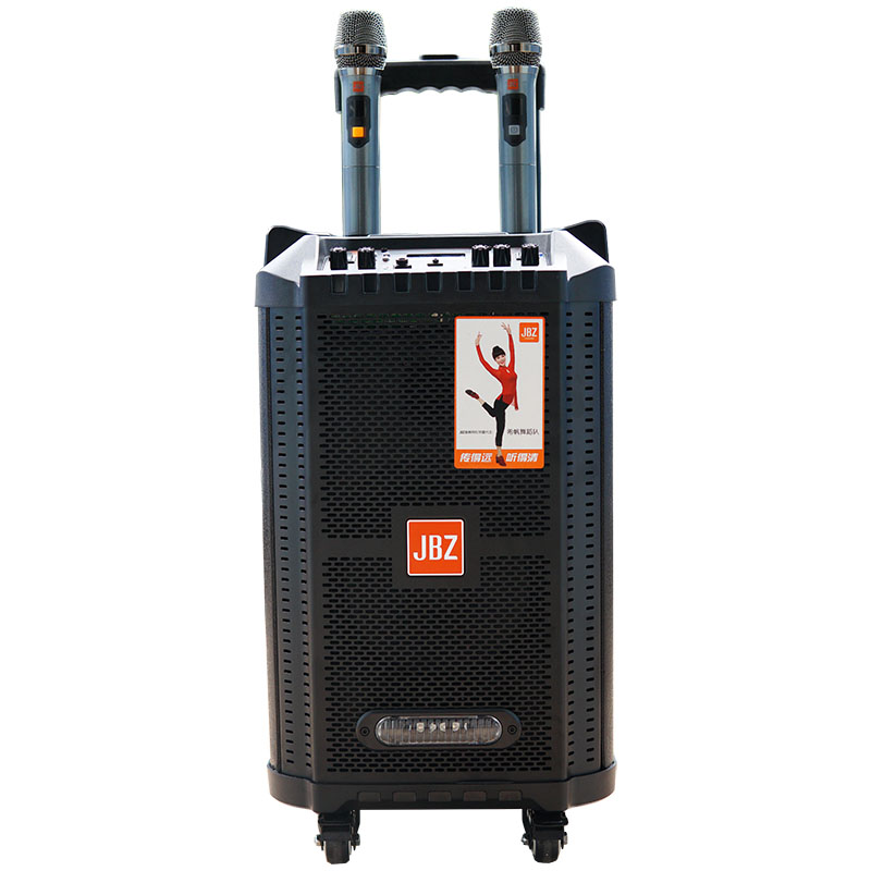 Loa kẹo kéo xách tay JBZ 0806 3 tấc tặng kèm 2 mic không dây