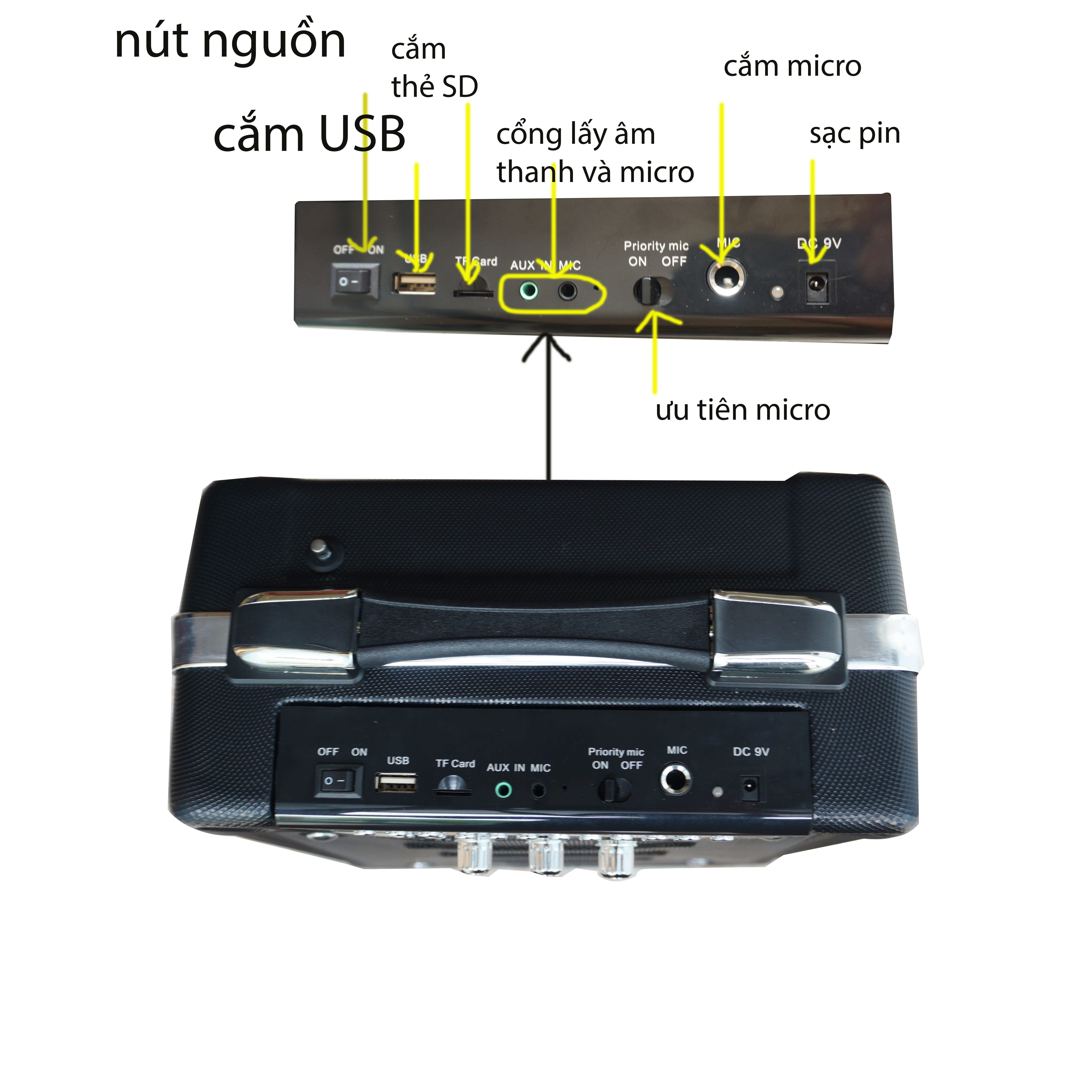Loa xách tay karaoke Daile S11 - Tặng Micro không dây