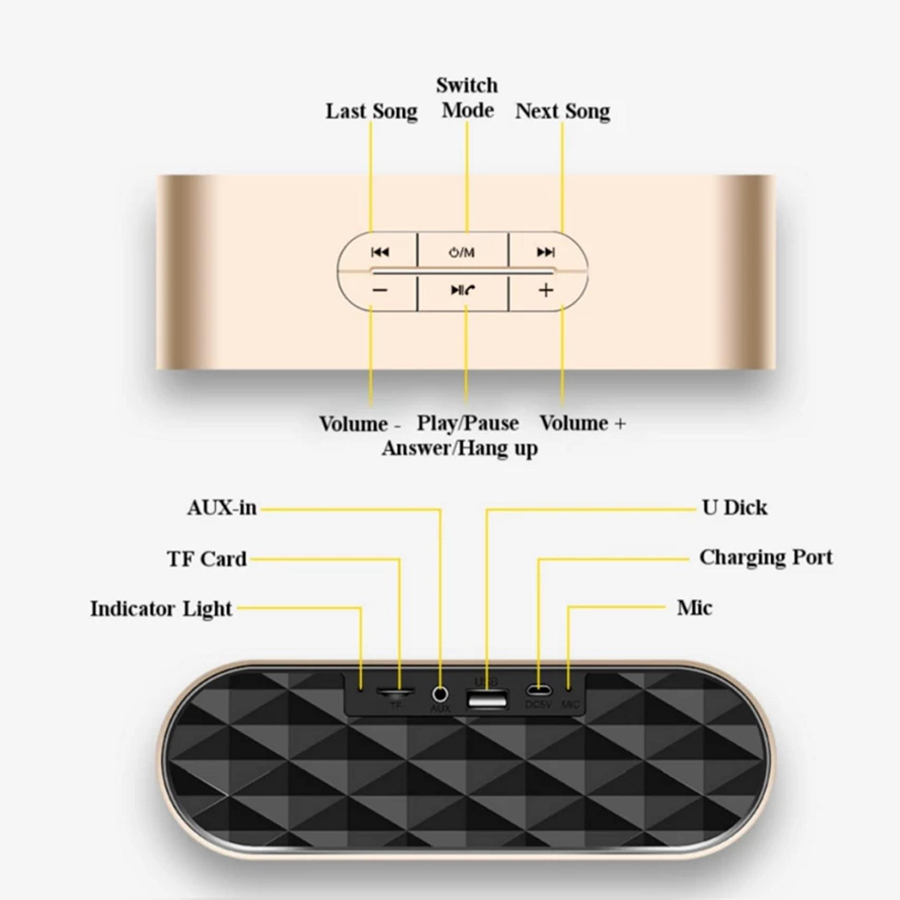 Loa Bluetooth Keling F4 chính hãng -  Kim loại cực kỳ sang trọng