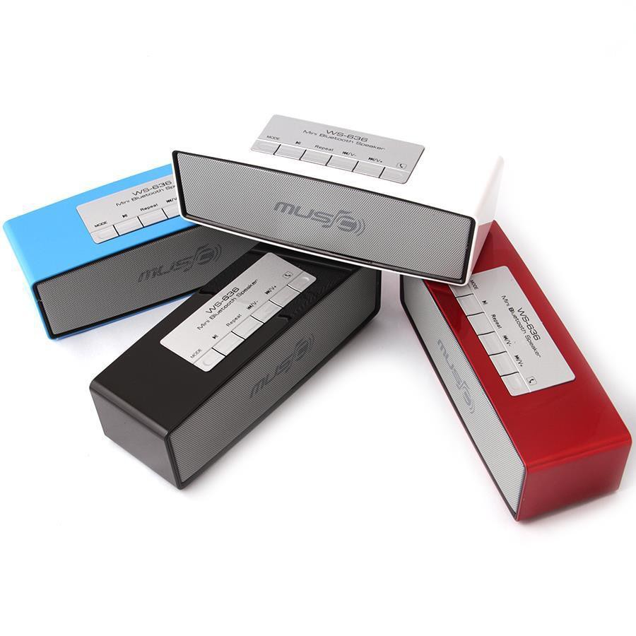 Loa Bluetooth WS 636 chính hãng - Support FM radio/USB/Thẻ nhớ/Tai nghe/ AUX