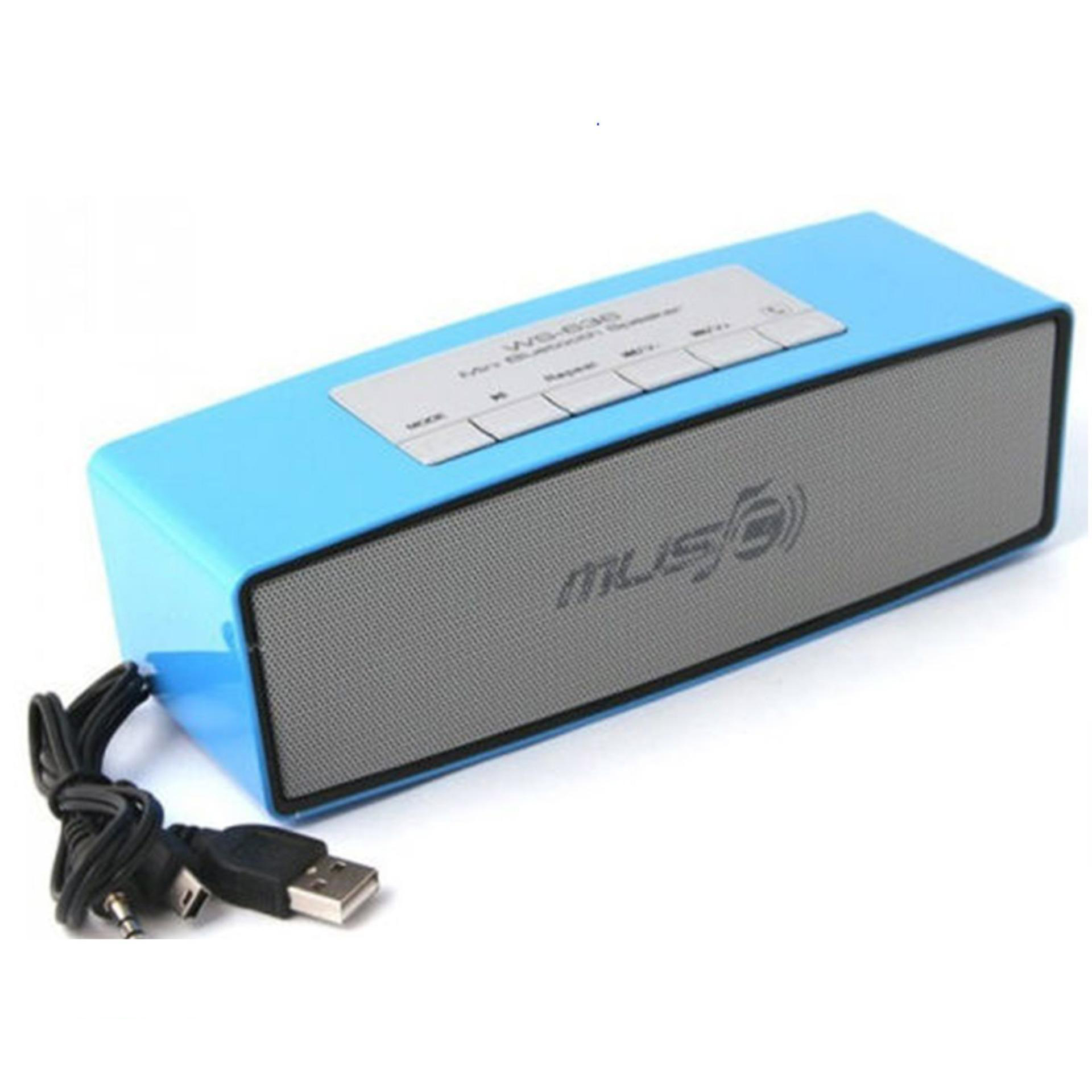 Loa Bluetooth WS 636 chính hãng - Support FM radio/USB/Thẻ nhớ/Tai nghe/ AUX