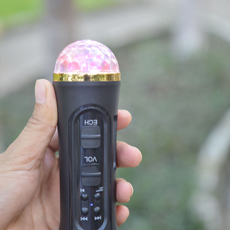 Mic hát karaoke cao cấp TX M10 Đèn Led 2 loa kép