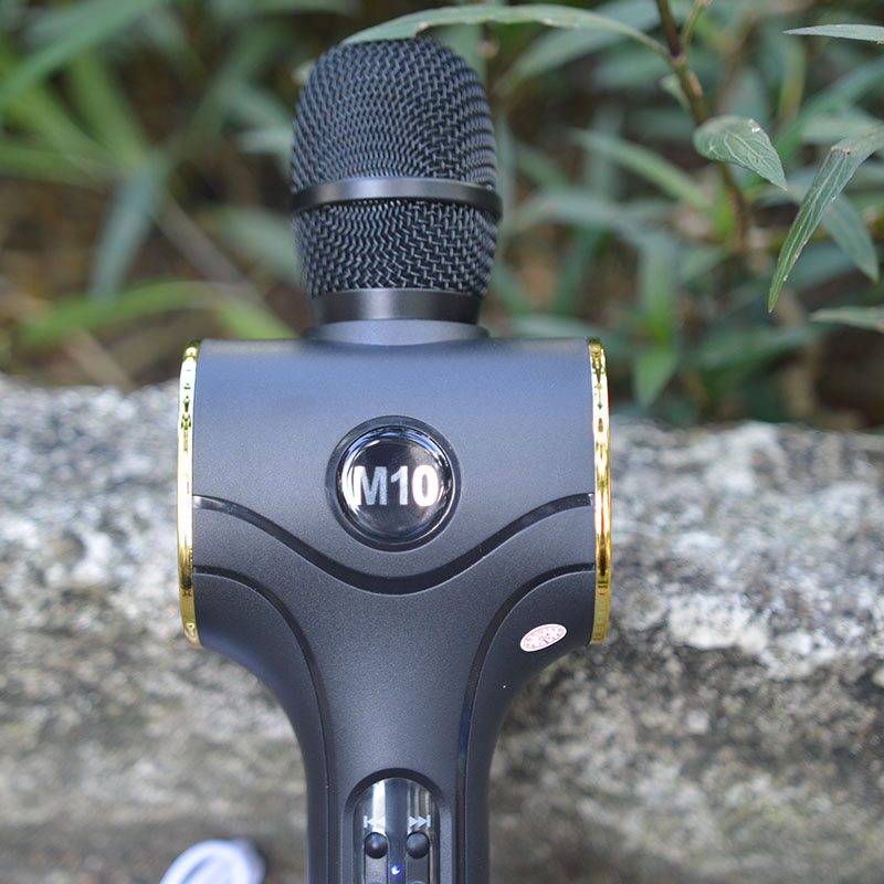 Mic hát karaoke cao cấp TX M10 Đèn Led 2 loa kép