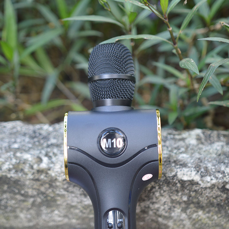 Mic hát karaoke cao cấp TX M10 Đèn Led 2 loa kép