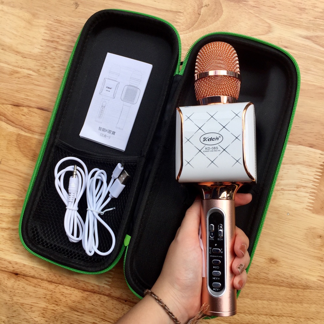 Micro bluetooth 3 trong 1 hát karaoke KD08S