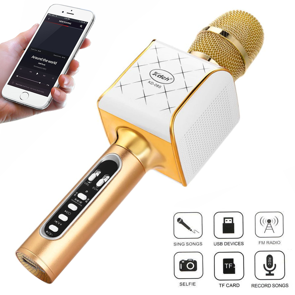 Micro bluetooth 3 trong 1 hát karaoke KD08S