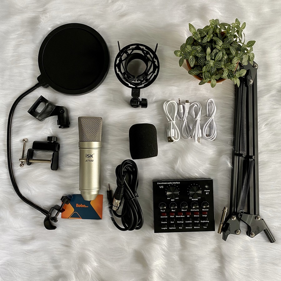 Bộ micro livestream isk at100 tại nhà giá rẻ chất lượng cao