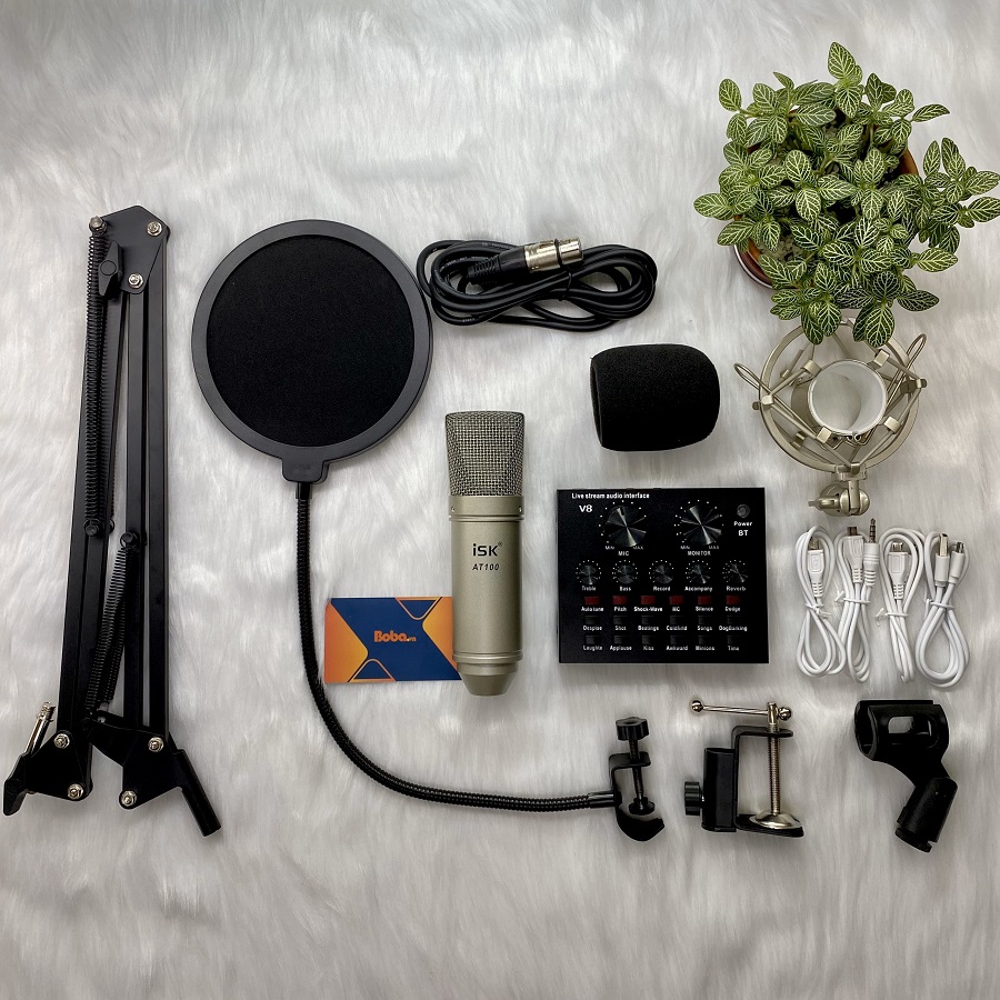 Bộ micro livestream isk at100 tại nhà giá rẻ chất lượng cao