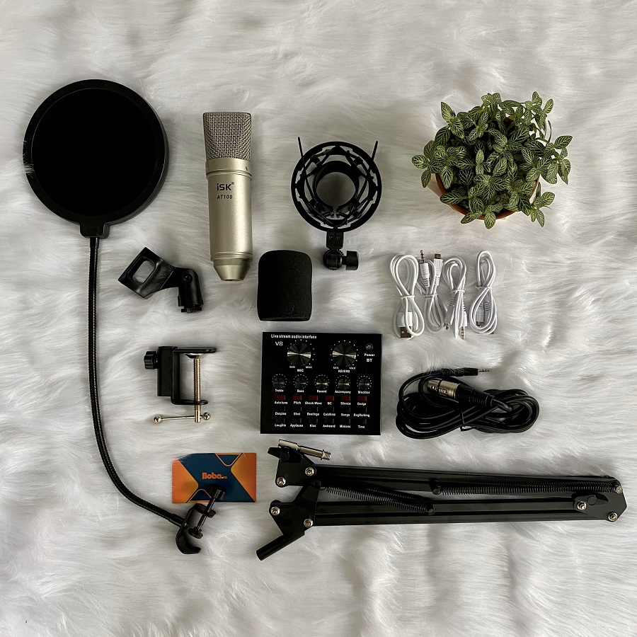 Bộ micro livestream isk at100 tại nhà giá rẻ chất lượng cao