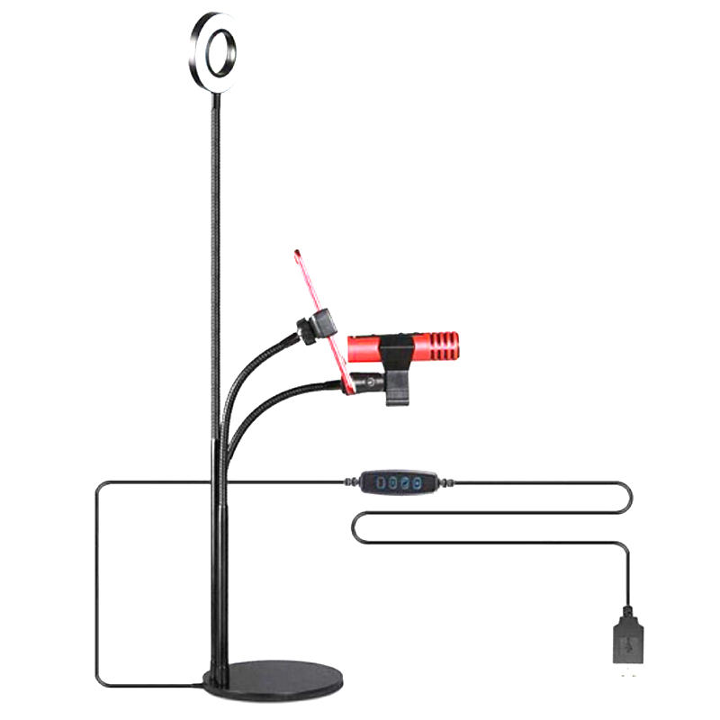 Chân đế để bàn gắn micro thu âm MB5 - 3 IN 1 có đèn Led