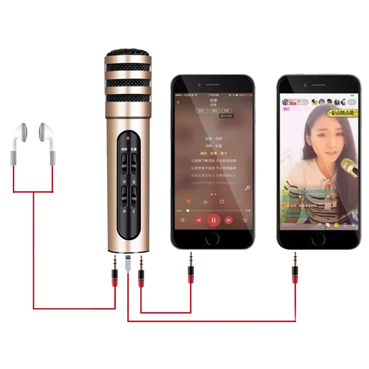 Mic thu âm 3 in1 livestream C7 - Hát trực tiếp trên điện thoại
