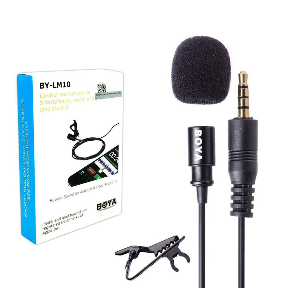 Mic thu âm BOYA BY LM10 cho điện thoại và máy tính bảng