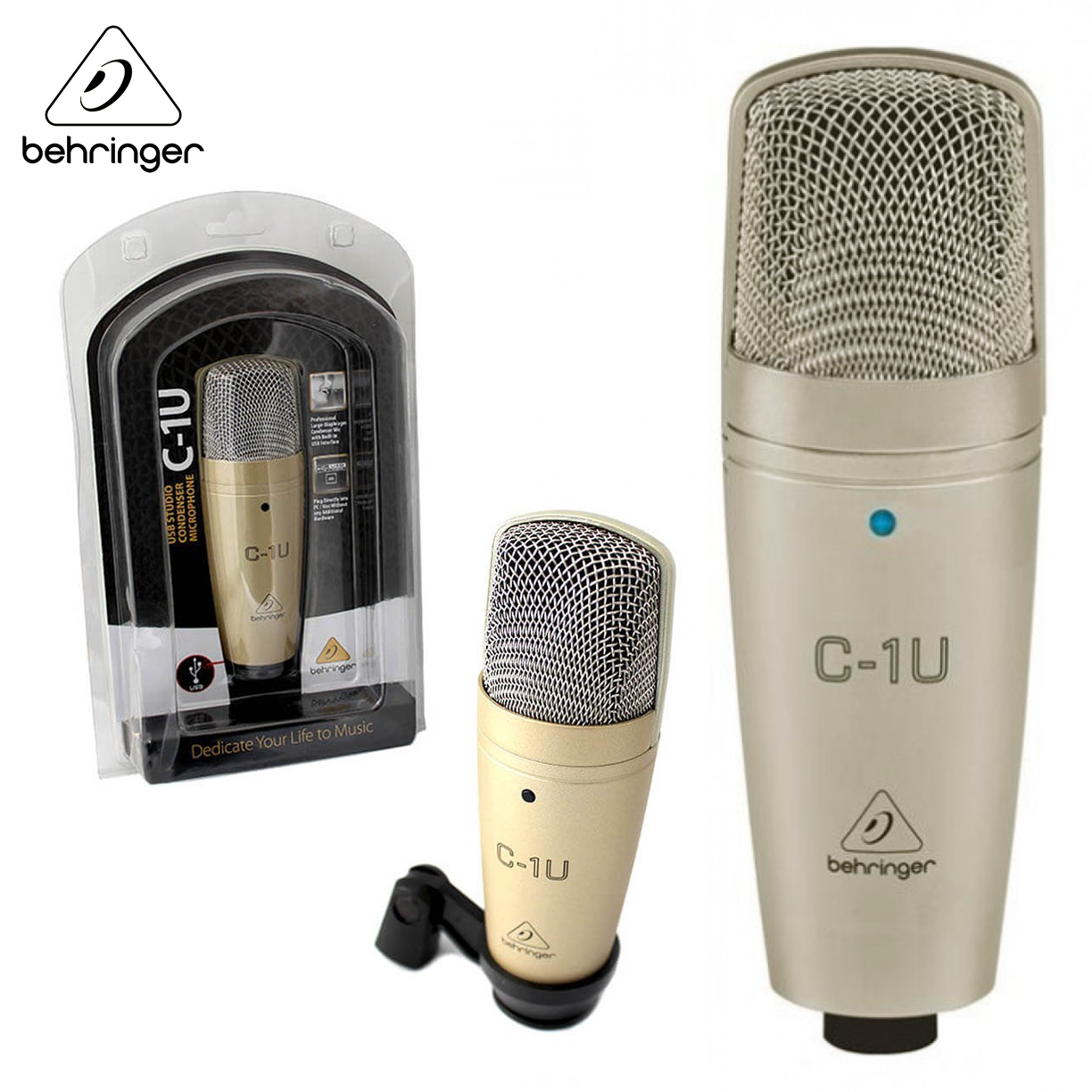 Mic thu âm chuyên nghiệp Behringer C-1U cổng USB chính hãng