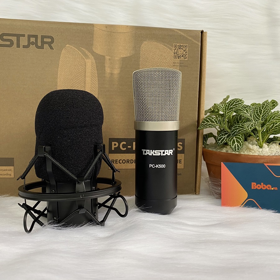 Mic thu âm chuyên nghiệp Takstar PC K500 - Tặng kèm nguồn 48V và 2 dây XLR