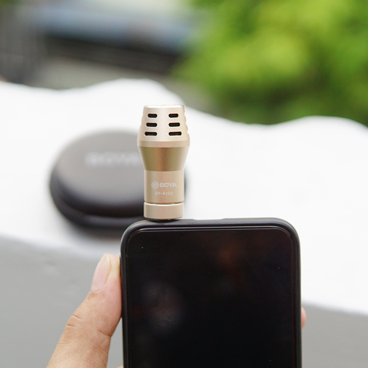 Micro mini thu âm cho điện thoại Boya BY A100