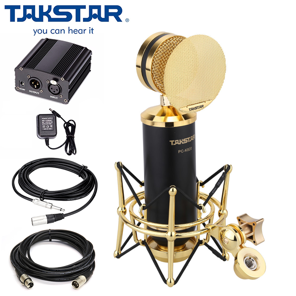 Micro thu âm cao cấp Takstar PC K820 - Kèm nguồn 48V và dây XLR