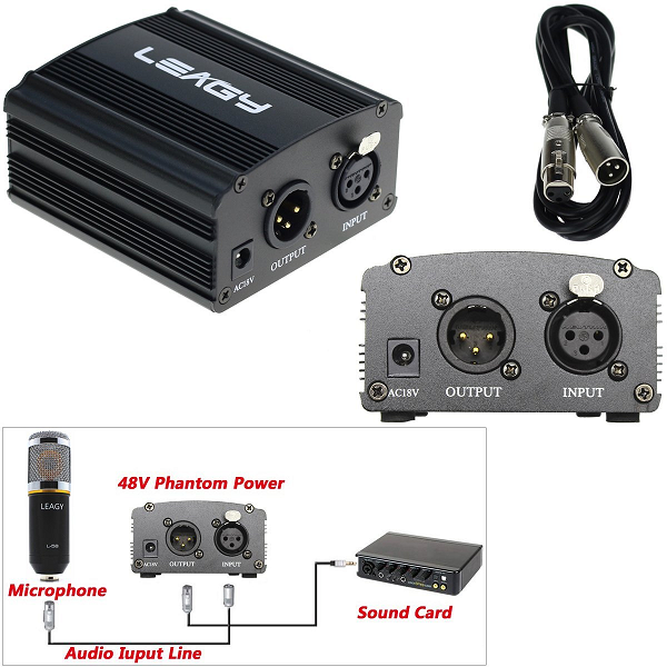 Nguồn cho Micro thu âm Phantom 48V