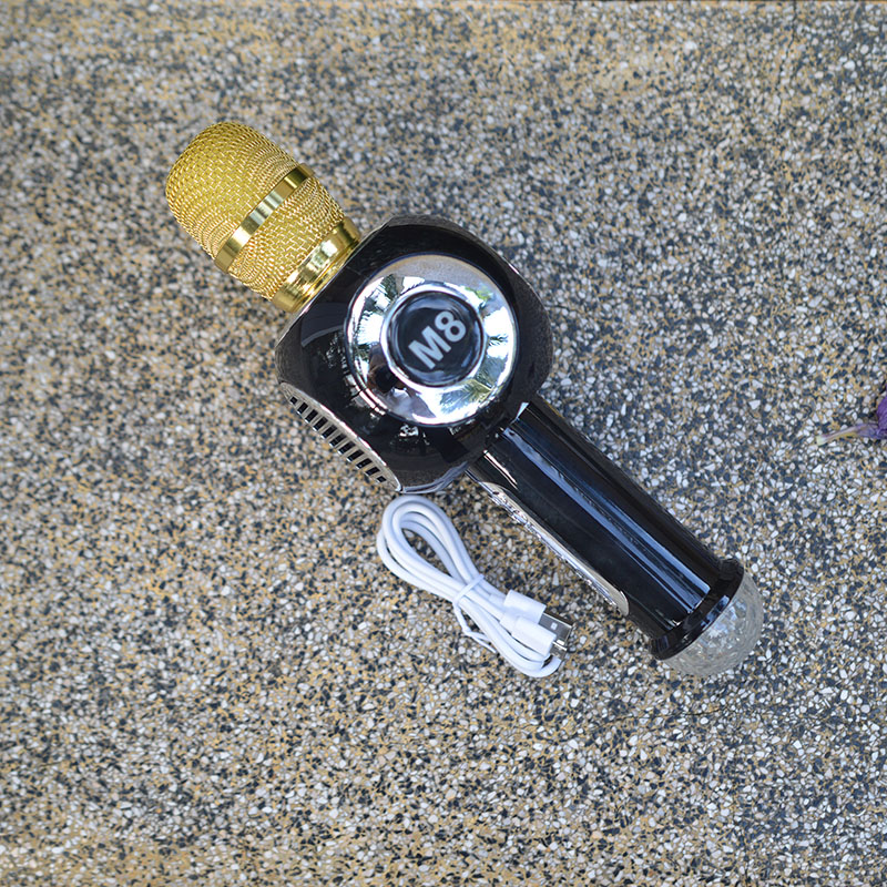 Micro Bluetooth Karaoke M8 - Tích hợp đèn Led Vũ Trường