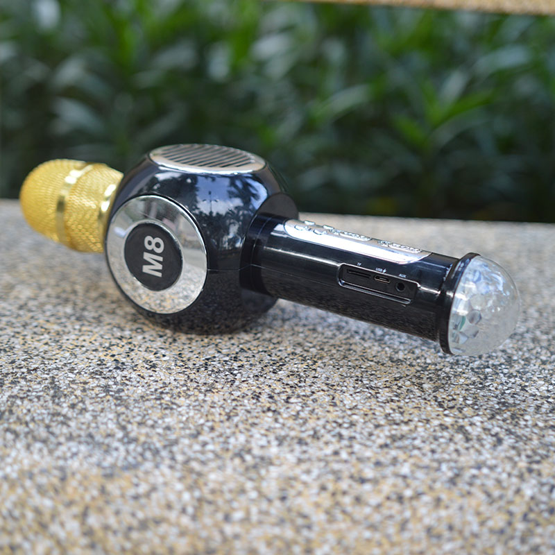 Micro Bluetooth Karaoke M8 - Tích hợp đèn Led Vũ Trường