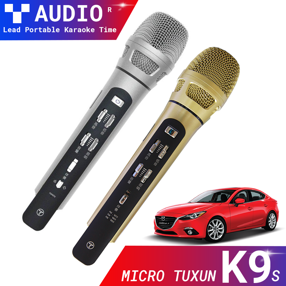 Micro hát Karaoke trên Ôtô Tuxun K9 chính hãng - Hát trực tiếp sóng Radio hoặc Bluetooth