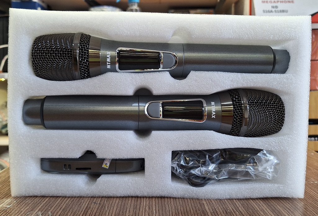 Micro karaoke hát trên xe hơi 2 mic chất lượng cao