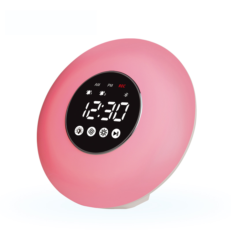 Loa bluetooth J12 kiêm đèn ngủ đồng hồ báo thức - Sync đổi màu qua App trên điện thoại