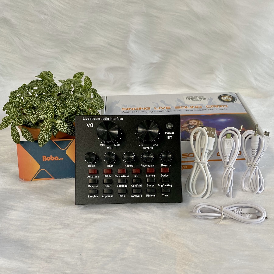 sound card thu âm V8 Autotune chính hãng