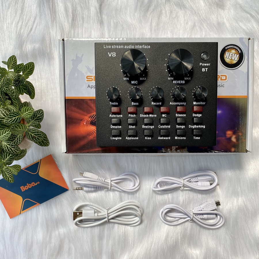 sound card thu âm V8 Autotune chính hãng