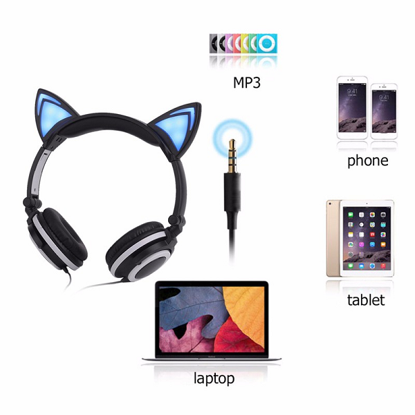 Tai nghe bluetooth tai thỏ ZW-19 có đèn LED