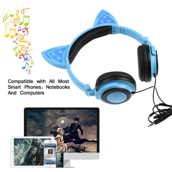 Tai nghe bluetooth tai thỏ ZW-19 có đèn LED