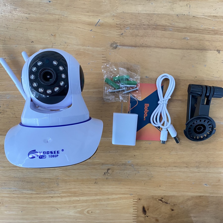 Camera ip wifi đàm thoại 2 chiều Yoosee 3 ăng ten FullHD 2MP chất lượng 1080
