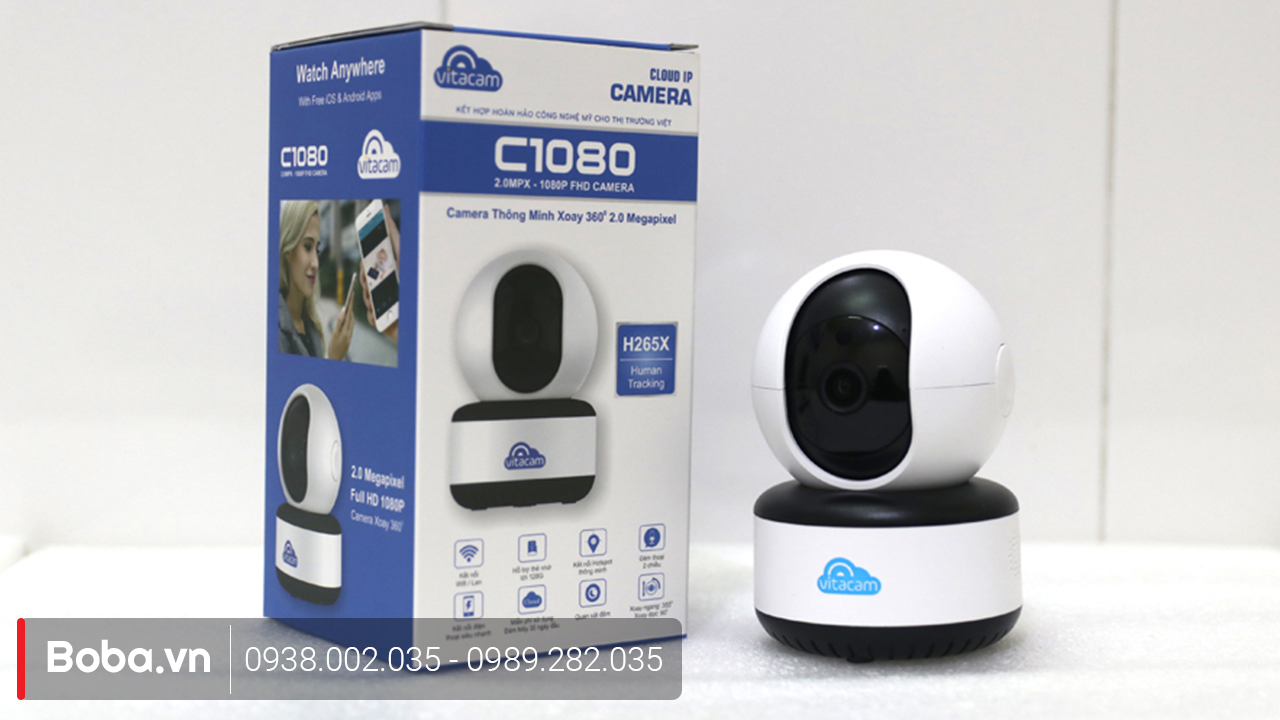 Camera ip Vitacam C1080 - H.265X có quay tracking chuyển động theo người