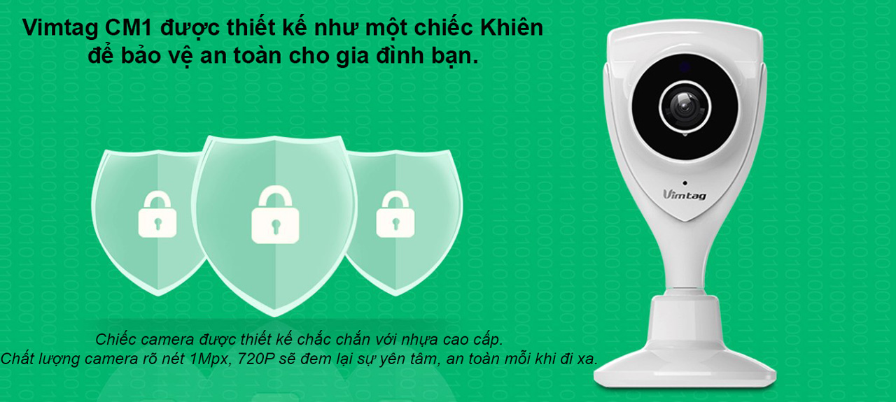 Camera IP wifi Vimtag CM1 - HD 720P